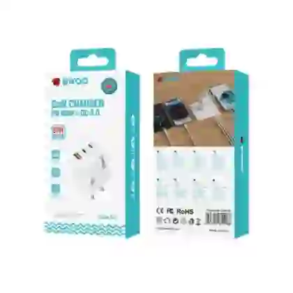 Sạc nhanh BWOO 3 cổng (USB-A + 2 USB-C) 65W GAN EU CDA147 3